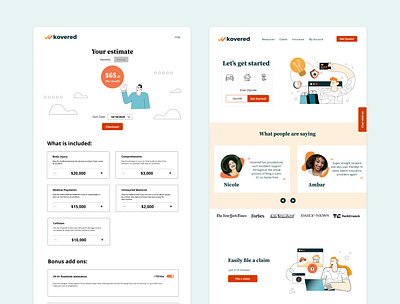Insurance website design illustration insurance ui ux web