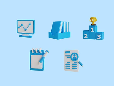 3D Business icon pack 2 3d business creative design icon illustration