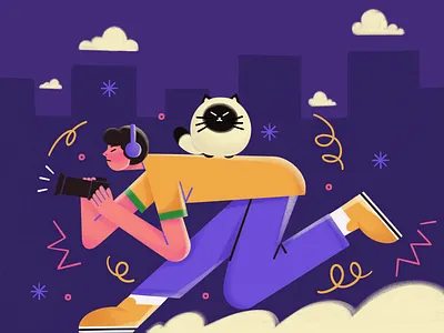 Photographer Illustration art artist artwork branding cat clean design digitalart digitaldrawing digitalillustration digitalpainting digitalsketch flat graphic design illus illustration photographer procreate ui