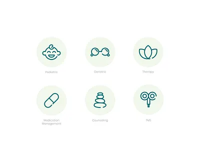 Behavioral Health Icons design graphic design iconography illustration ui vector