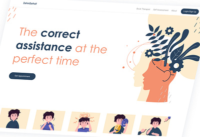 Brain Health website UI Design design illustration mobileapp ui uidesign ux uxdesign websites webuidesign