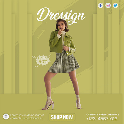 social media fashion post design adsdesign cover design fashion post design flyer design graphic design photoshop post design poster design