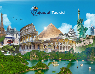 Travel Abroad with RajawaliTour.id abroard banner brochure itinerary design event graphic design id card landmark luggage photo photoshop poster rajawalitour social media content tour travel traveling trip