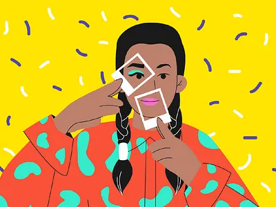 Transformation design flat illustration poster vector woman