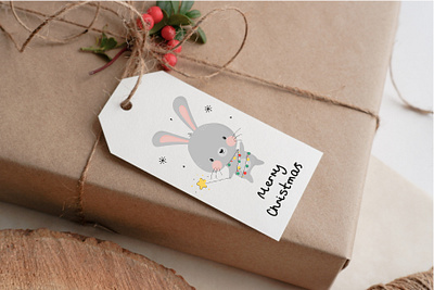 Christmas card card christmas christmas bunnies christmas card christmas illustration drawing symbol winter year