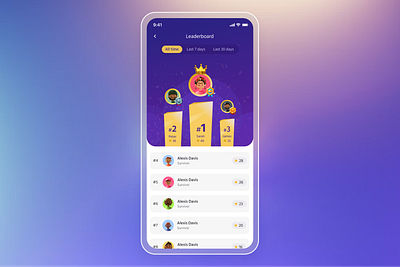 Leaderboard UI badges fun game design games gamification leaderboard leaders prize ranking rewards ui ui design winner list