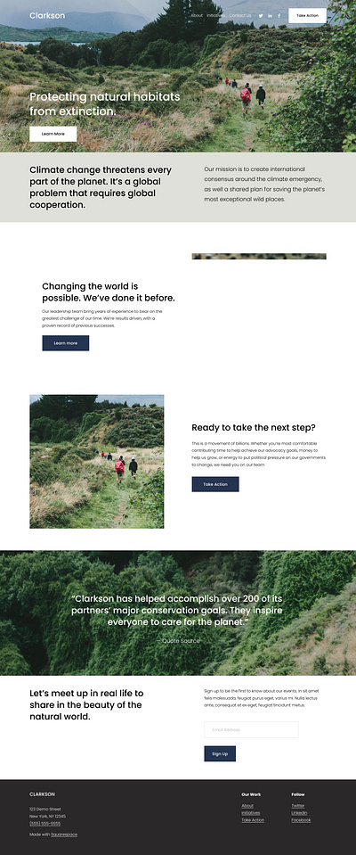 Clarkson - Website Template - Squarespace design free freebie landing landing page page portfolio squarespace template ui ui design ux ux design web web design web development web template website website design website template