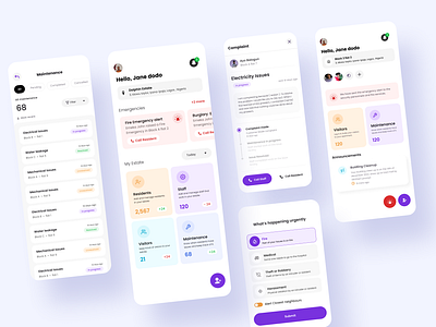 Estate management app design ui ux