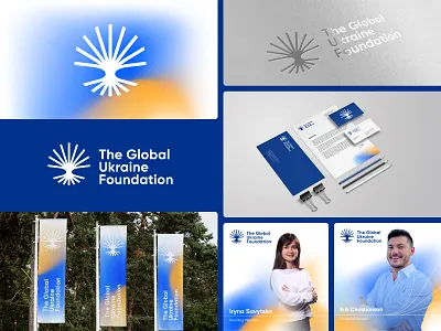 The Global Ukraine Foundation Identity branding foundation global graphic design identity logo logotype mesh tree ukraine