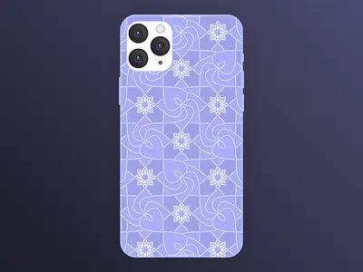 Seamless floral pattern design for phone covers case cover design floral flowers graphic design lavender line minimal pattern phone product design purple rangoli seamless simple violet visual design