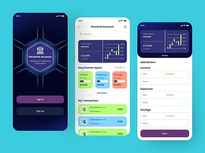 Finance App-Personal Account app app design currency app finance finance app finance management app mobile app money app personal account ui design ux design