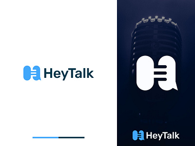 Hey Talk Logo / Podcast Logo Design brand identity branding h logo identity letter h logo logo design logo designer logo mark logos microphone minimalist logo modern logo music music industry logo podcast podcast logo radio sound symbol