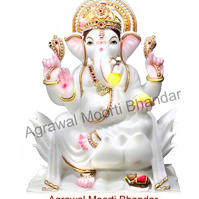 Ganesh Marble Murti | Agarwal Moorti Bhandar ganesh marble murti ganesh marble statue ganesh statue ganesh statue in jaipur marble ganesh statue