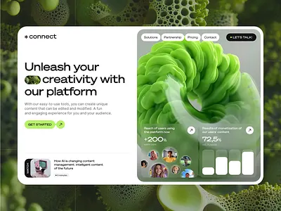 Connect | AIGenPlatform for Creators ai concept ai generative ai product computer vision content creation creative ai creative platform image generation interactiveai jasper midjourney multimediaai nextgencontent product design smartcontentplatform social media content socialcontentai text to speech ui ux user experience