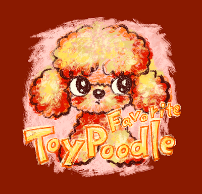 Cheeky poodle animal character character design cute dog funny illustration kawaii pet puppy toy poodle