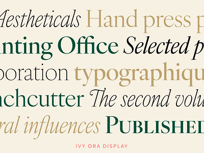 IvyOra font branding design display font editorial design font ivy font ivy foundry ivy ora magazine typeface typography visual identity