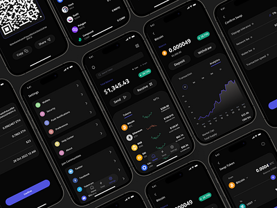 Crypto Walltet app blockchain branding crypto defi design graphic design illustration logo ui ux vector web web3