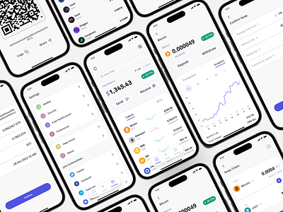 Crypto Wallet app blockchain branding crypto defi design graphic design illustration logo ui ux vector web web 3 web3