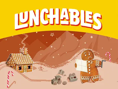 Lunchables Winter Holiday Packaging (3 of 3) blizzard candy canes christmas cold weather cookies food packaging gingerbread man groceries happy holidays lunchables pastries snacks snowing snowy toys treats winter