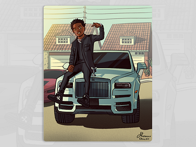 Roddy Ricch Illustration graphic design illustration