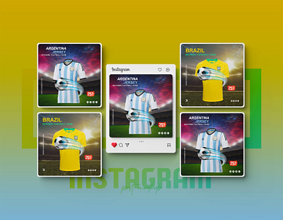 Argentina & Brazil Banner | Social Media Post Design ad advertiging argentina branding brazil design facebook ad facebook post flyer graphic design instagram ad instagram post postar shot social media ad banner social media banner social media post design stories template ui