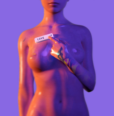 "Love is just a button" 3d 3d art cinema4d digital illustration illustration render