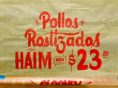 Las Haim lettering sign painting typography