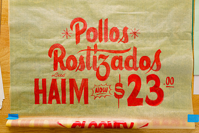 Las Haim lettering sign painting typography