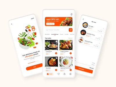 Food Mobile App app design mobile app ui uiux ux