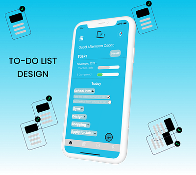 To Do List 3d animation app branding design graphic design illustration logo motion graphics typography ui ux vector