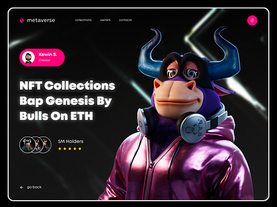 METAVERSE NFT — MARKETPLACE | STORE | WEBSITE | LANDING | 3D 3d black blender concept corporate crypto darktheme figma finance landing marketplace minimalism neon nft shop store ui ux web design website