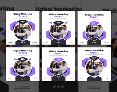 Digital marketing agency social media post design template ad ads advertising agency banner business company corporate design designer facebook instagram marketing marketing agency modern post social media template web banner website