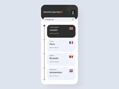 Itinerary app dailyui design graphic design illustration ui ux vector