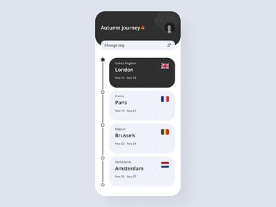 Itinerary app dailyui design graphic design illustration ui ux vector
