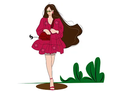 love this dress character desing design digital drawing illustration vector
