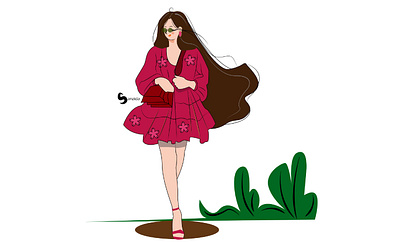 love this dress character desing design digital drawing illustration vector