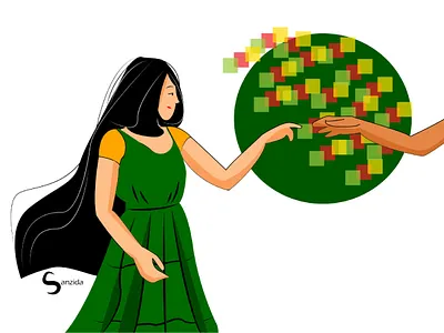 Trust. character desing design digital drawing illustration vector