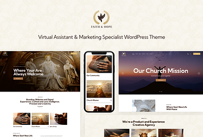 Faith & Hope - A Modern Church & Religion Non-Profit WP Theme blog business design illustration logo web design webdesign wordpress wordpress theme wordpress themes