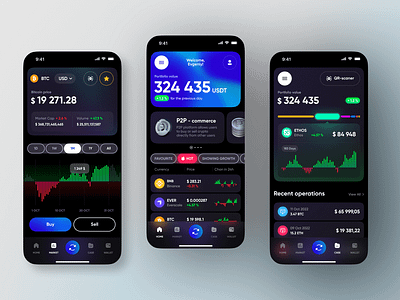 Crypto wallet || UX/UI design design graphic design illustration mobile design ux ui design wireframe