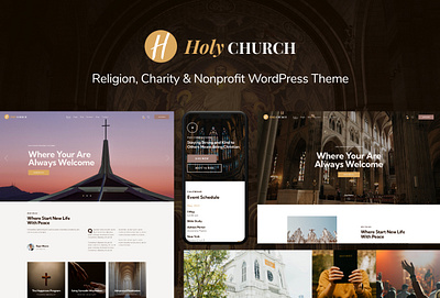 Holy Church | Religion, Charity & Nonprofit WordPress Theme blog business design illustration logo web design webdesign wordpress wordpress theme wordpress themes