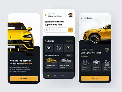 Car Rent App UI Design For Singapore Client 3d animation app design branding design graphic design illustration logo motion graphics ui ux web website