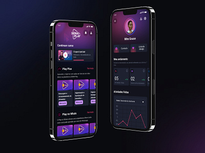 Learning mobile app app dark darkmode design figma ios learning mobile mode platform purple stuning ui ux