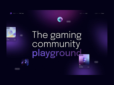 Fitchin blockchain crypto gamer gaming gradient hero platform product design ui ux uxui web3 website