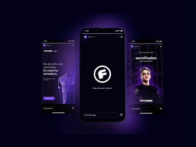 Fitchin blockchain crypto dapp gamer gaming gradient mobile ui ux uxui web3