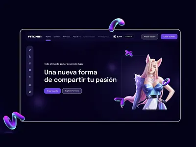 Fitchin blockchain crypto dapp gamer gaming gradient product design ui ux uxui web3