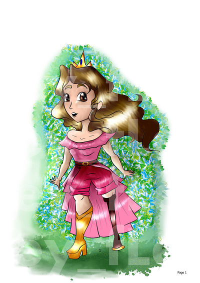La Princesa de la Pierna de palo. design illustration vector