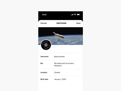 Pushin P(ixels) - Day 2 - Daily UI Practice edit profile edit profile design mobile profile page profile profile description profile image twitter profile ui design