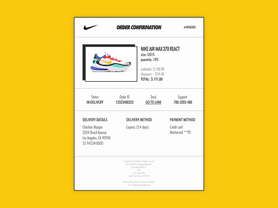 Daily UI 17 - Email Receipt branding challenge dailyui design email figma mobile reciept ui uiux