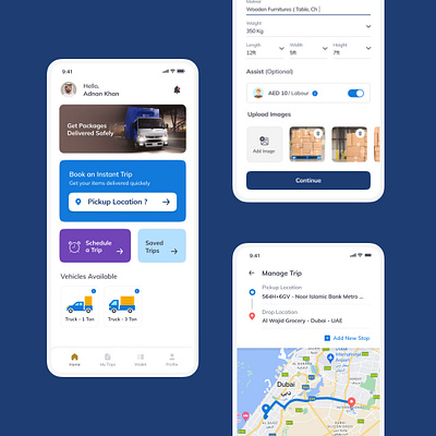 Shahn- Truck Booking App truck app ui truck booking app uber like truck