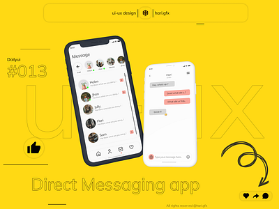 DailyUI Challenge day 013 android app clean creative dailyui design direct graphic design illustration ios message screens ui uiuxdesigner ux